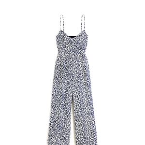 NWOT J.Crew tie-front wide-leg jumpsuit floral